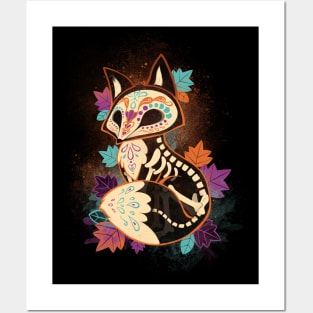 Calavera Fox Posters and Art